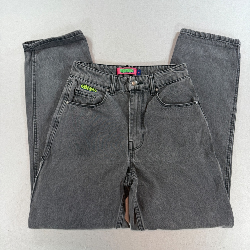 Empyre Tori Skate Jeans Women's 0 Black Carpenter Graffiti Logo